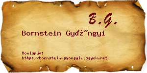 Bornstein Gyöngyi névjegykártya